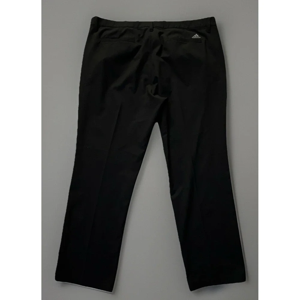 Adidas Golf Chino Pants Trouser Slacks Black Logo Casual Men's Size 40x30 JBHS